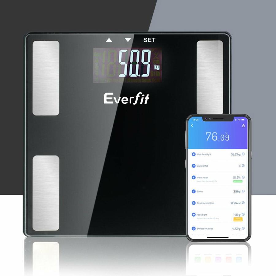 Bathroom Scales |   Electronic Digital Bathroom Scales Body Fat Scale Bluetooth Weight 180Kg Bathroom Bathroom Scales