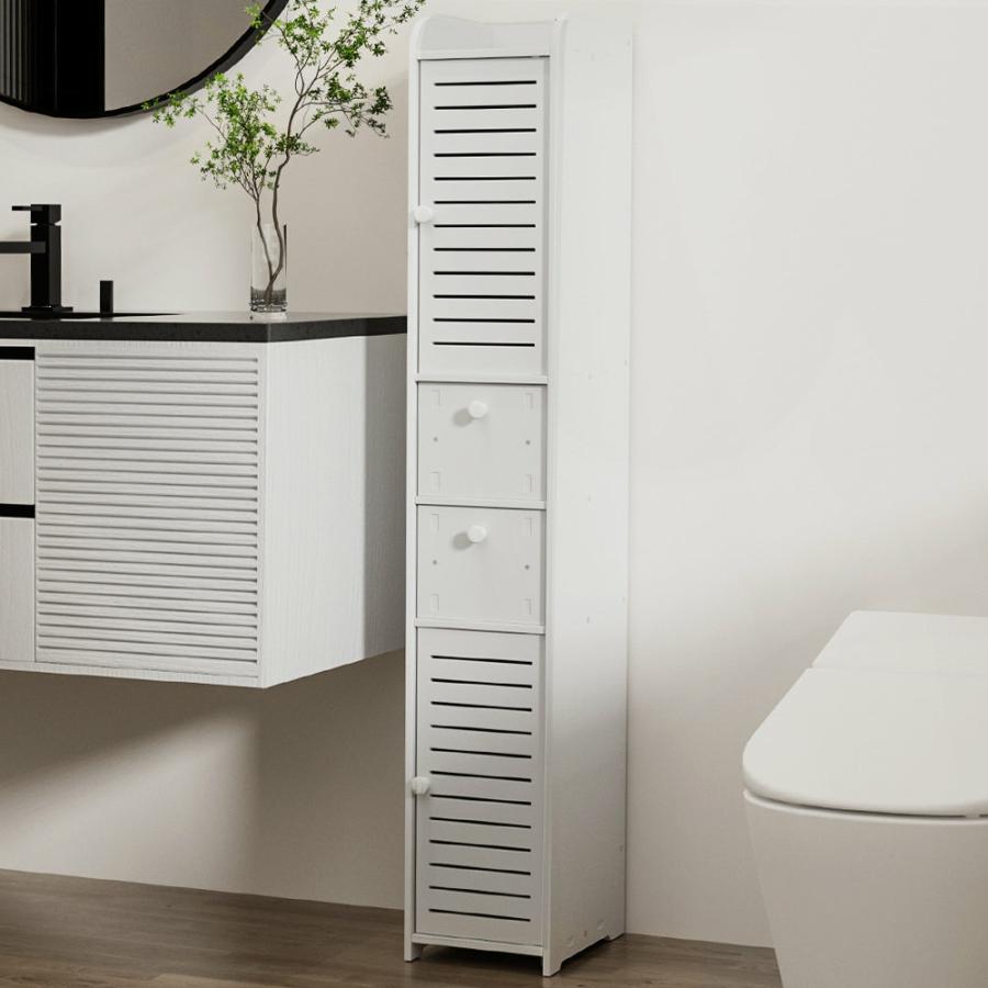 Bathroom Storage & Accessories |   Bathroom Toilet Storage Cabinet Laundry Tallboy Cupboard Slim Corner Bathroom Bathroom Storage & Accessories