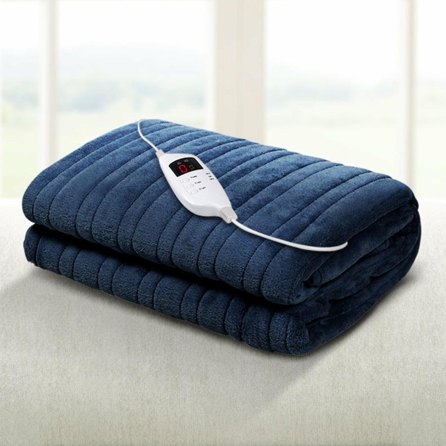 Blankets |   Watson Electric Throw Soft Blanket – Navy Beddings Blankets