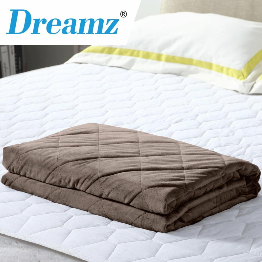 Blankets |   Waverly Weighted Soft Blanket 9Kg Adults Size Anti-Anxiety Gravity – Brown Beddings Blankets