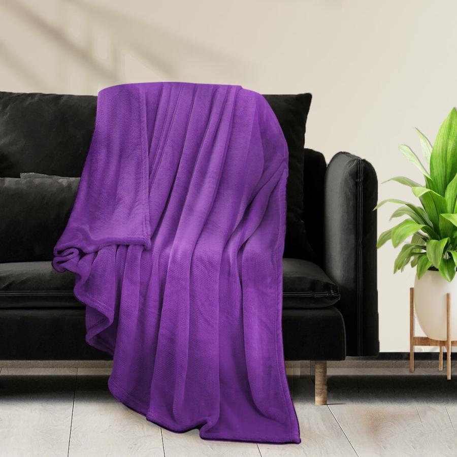 Blankets |   Waylon Throw Ultra-Soft Blanket 320Gsm 220X160Cm Warm – Aubergine Beddings Blankets