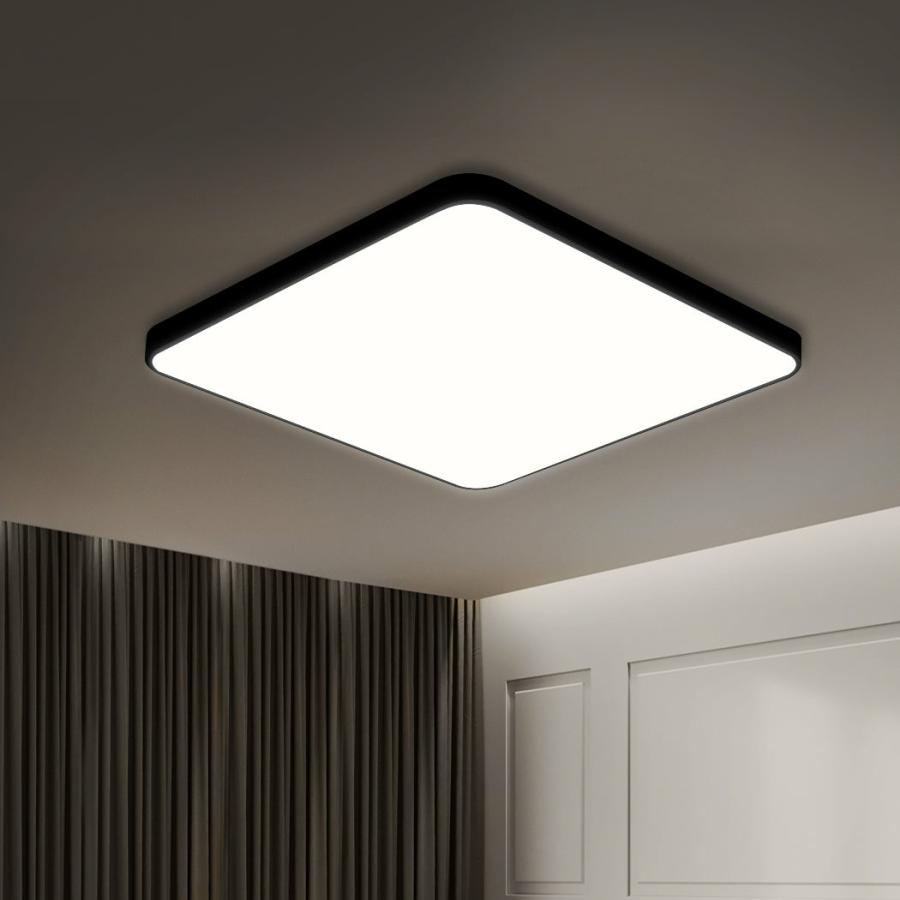 Ceiling Lights |   3-Colour Ultra-Thin 5Cm Led Ceiling Light Modern Surface Mount 120W – Black Ceiling Lights Ceiling Lights