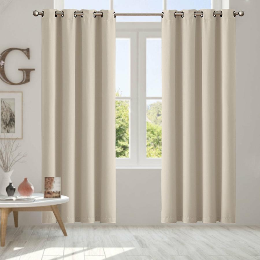 Curtain |   Set Of 2 132X160Cm Blockout Curtains Panels 3 Layers – Beige Curtain Curtain