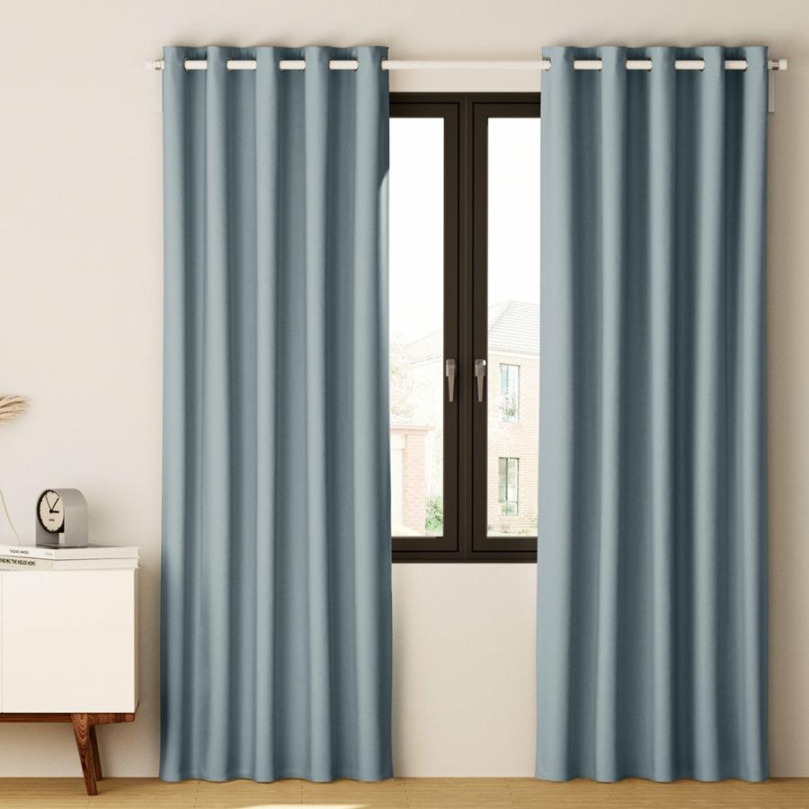 Curtain |   Set Of 2 Blockout Curtains Blackout Window Curtain Eyelet 180X213Cm Grey Curtain Curtain