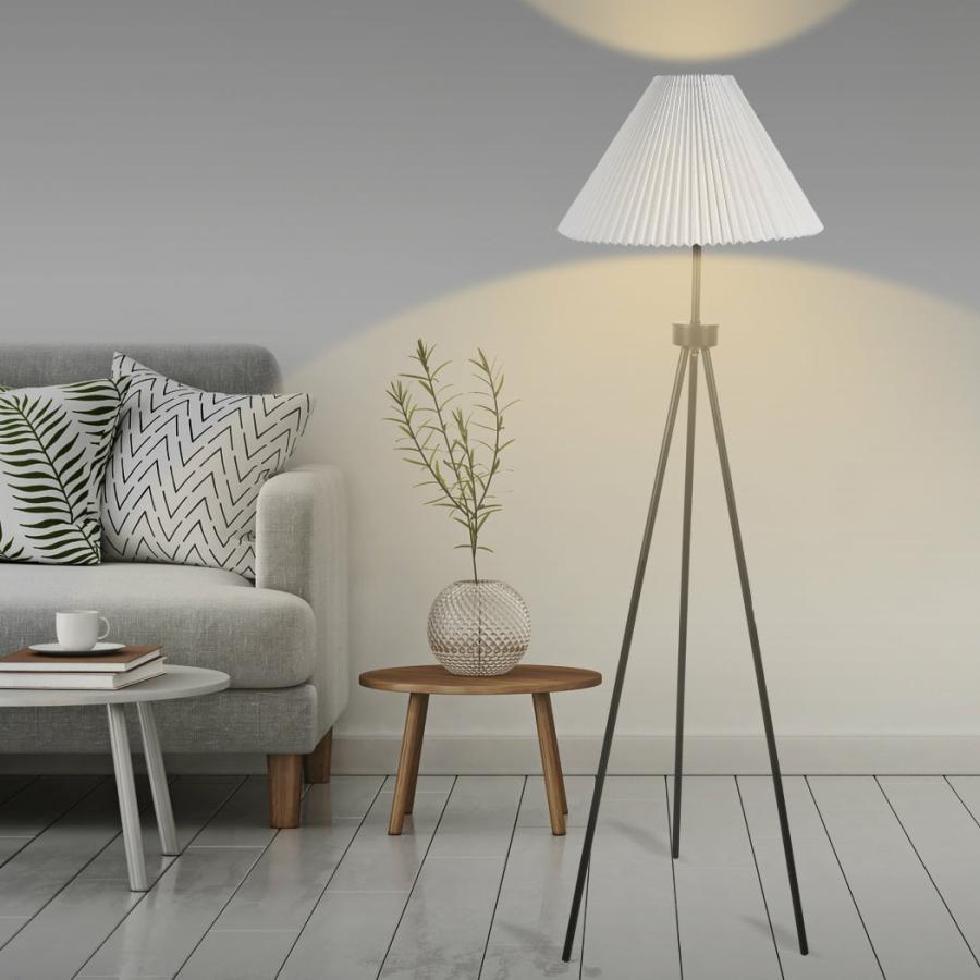 Floor Lamps |   Modern Led Floor Lamp Stand Reading Light Decoration Indoor Classic Linen Fabric – White Floor Lamps Floor Lamps