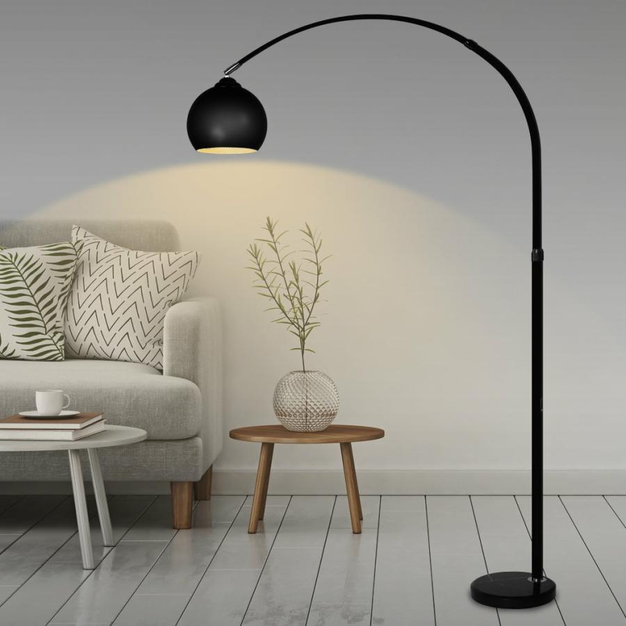 Floor Lamps |   Modern Led Floor Lamp Stand Reading Light Height Adjustable Indoor Marble Base – Black Floor Lamps Floor Lamps