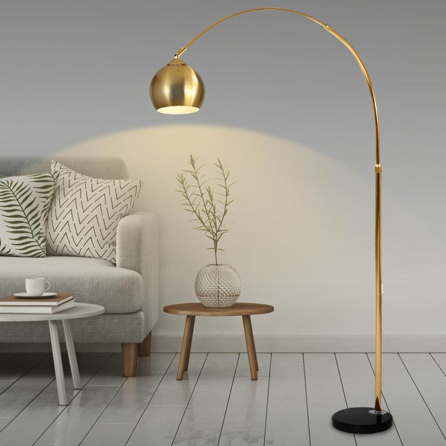 Floor Lamps |   Modern Led Floor Lamp Stand Reading Light Height Adjustable Indoor Marble Base – Gold Floor Lamps Floor Lamps