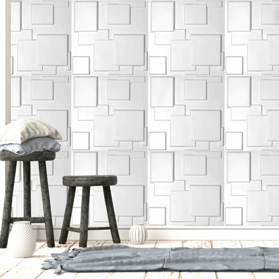 Home Decor |   12Pcs 3D Pvc Wall Panels Ecofriendly Paintable Home Background Square Decor 50X50Cm Home Decor Home Decor