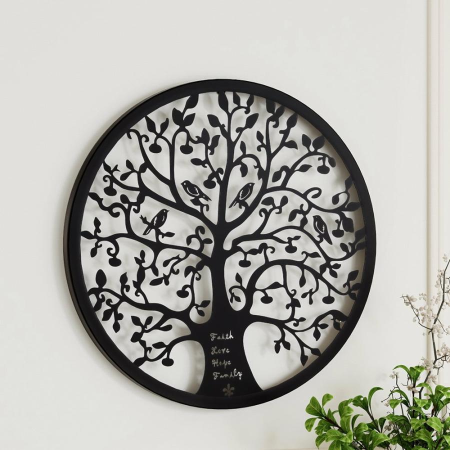 Home Decor |   Metal Wall Art Hanging Sculpture Home Decor Leaf Tree Of Life Round Frame Home Decor Home Decor