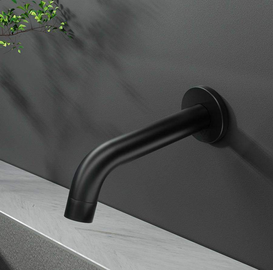 Kitchen Taps |   Bathroom Mixer Spout Wall Bath Tap Round Shower Bathtub Black Kitchen & Laundry Kitchen Taps