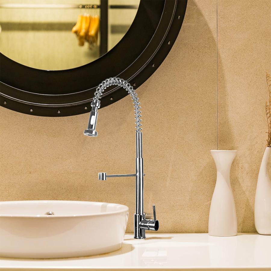 Kitchen Taps |   Kitchen Faucet Extender Tap Pull Out Mixer Taps Sink Basin Vanity Swivel Wels Silver Kitchen & Laundry Kitchen Taps