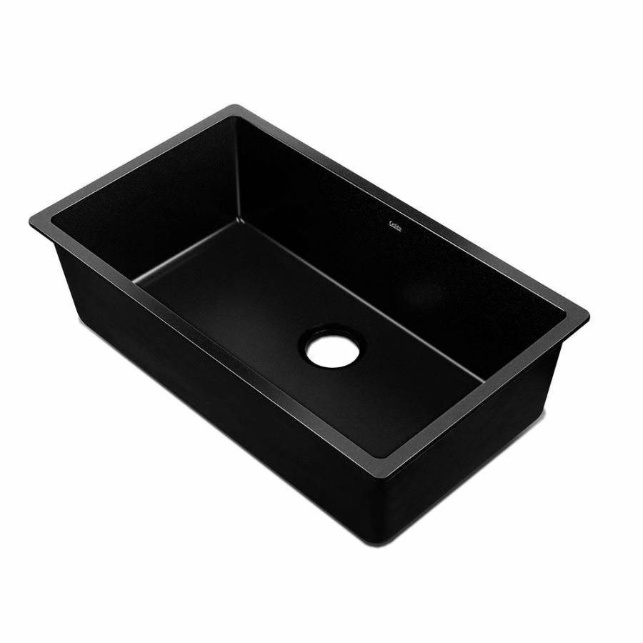 Laundry |   Stone Kitchen Sink 790X450Mm Granite Under/Topmount Basin Bowl Laundry Black Kitchen & Laundry Laundry