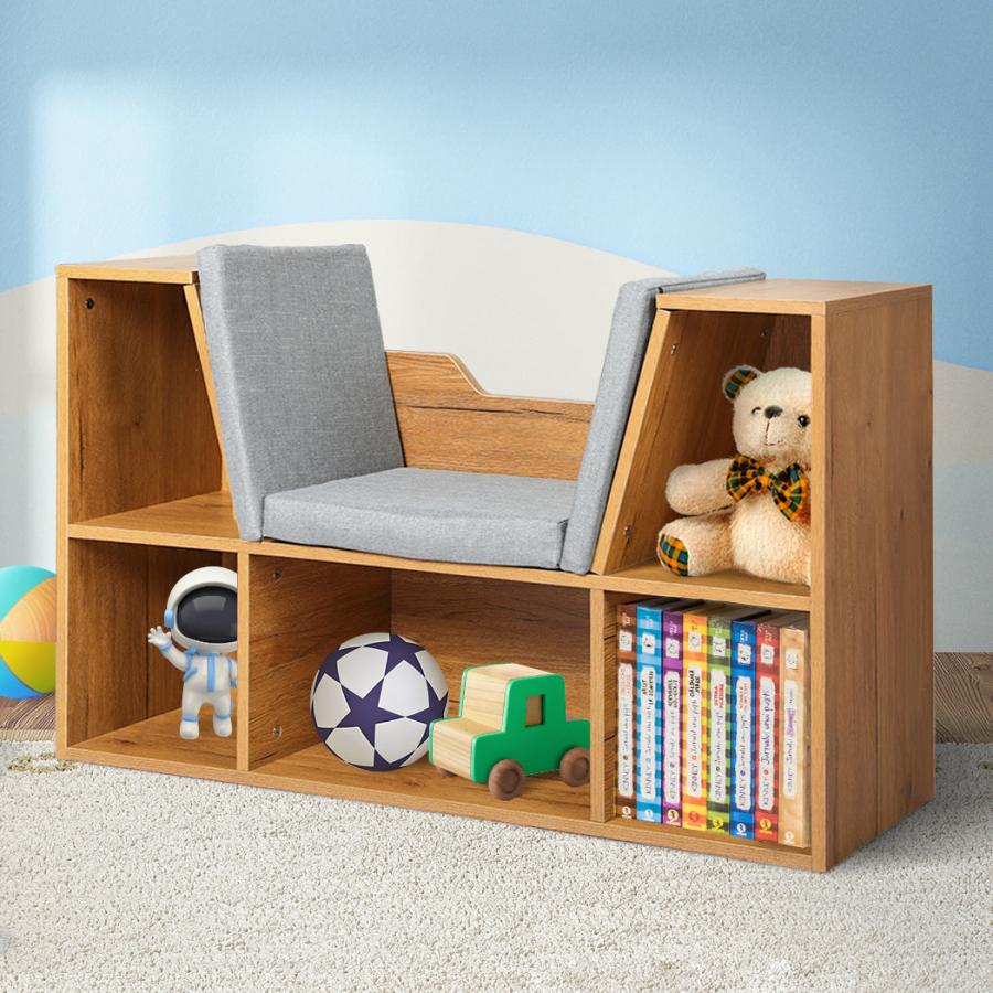 Magazine Racks |   Bookcase Toys Box Shelf – Brown Homeware Magazine Racks