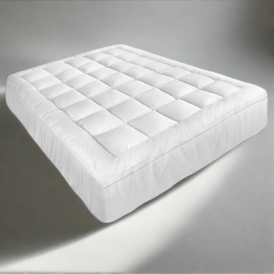 Mattress Toppers |   Queen Mattress Topper Pillowtop Bamboo – White Beddings Mattress Toppers