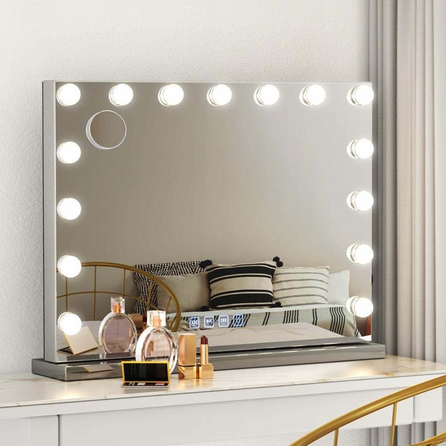 Mirrors |   Bluetooth Makeup Mirror With Light Hollywood Led Vanity Dimmable 58X46 Homeware Mirrors