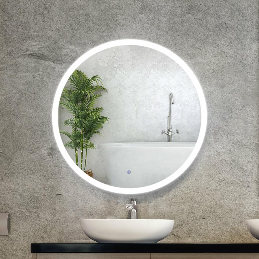 Mirrors |   Led Wall Mirror Bathroom Mirrors With Light 90Cm Decor Round Decorative Homeware Mirrors