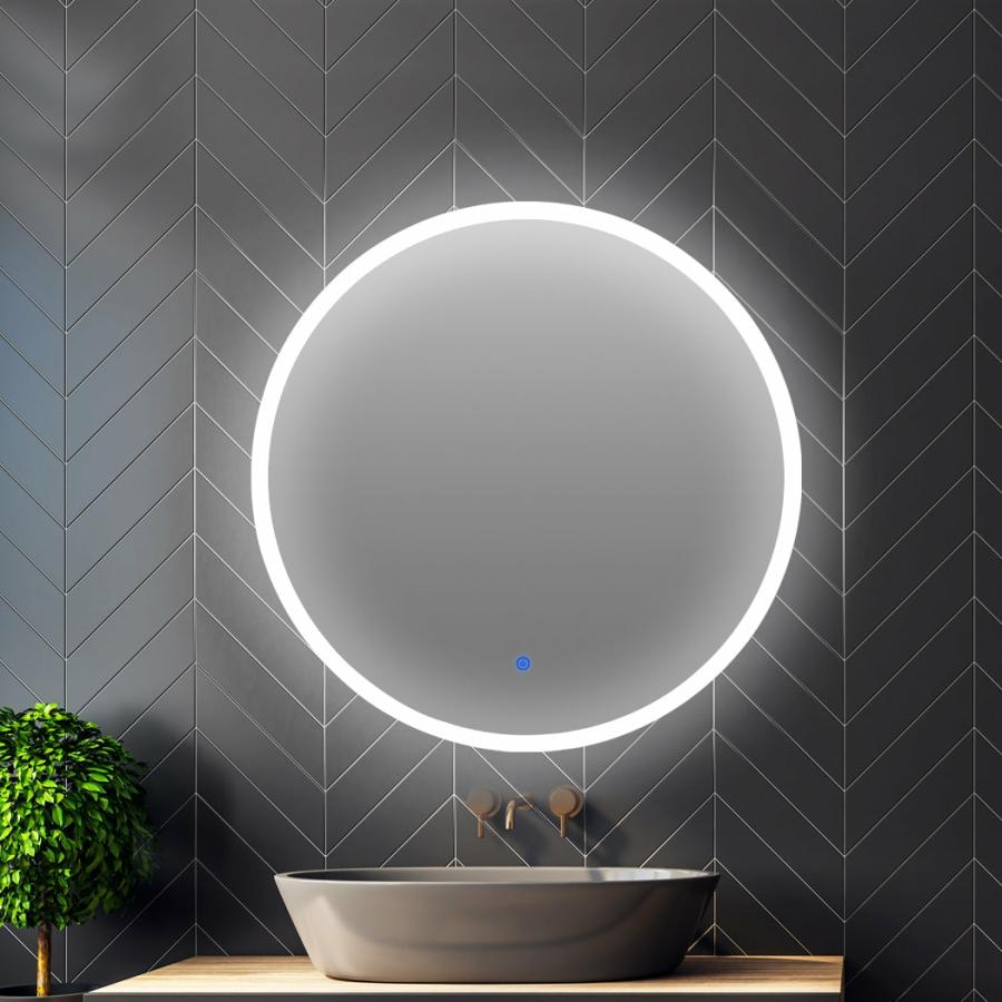 Mirrors |   Led Wall Mirror Round Anti-Fog Bathroom Mirrors Makeup Light Decor 70Cm Homeware Mirrors