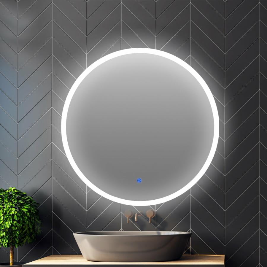 Mirrors |   Led Wall Mirror Round Anti-Fog Bathroom Mirrors Makeup Light Decor 90Cm Homeware Mirrors