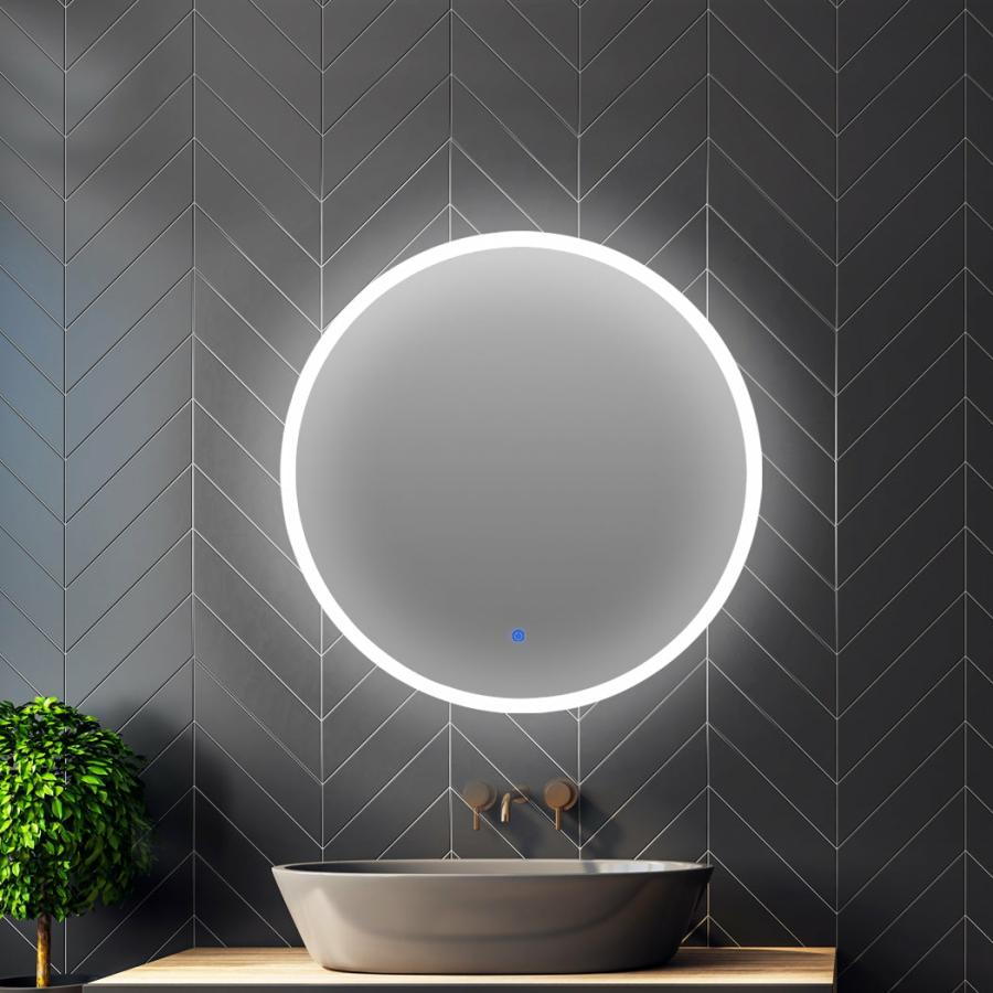 Mirrors |   Makeup Mirror Led Light Bathroom Wall Mirrors Anti-Fog Clear Round Vanity 50Cm Homeware Mirrors