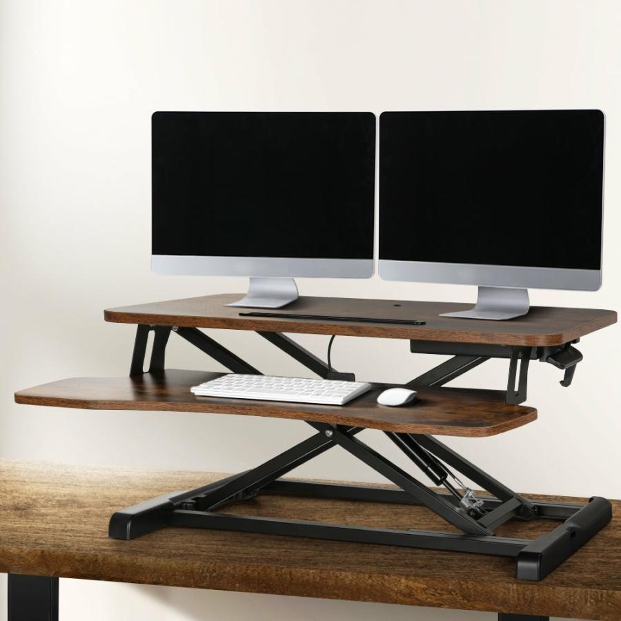 Monitor Stands |   Standing Desk Riser Height Adjustable Sit Stand Desks Computer Desktop Computer & Tv Accessories Monitor Stands