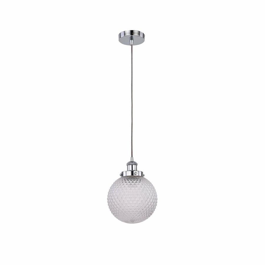 Pendant Lights |   200Mm Contemporary Glass Pendant Light – Chrome Lamps Lamps