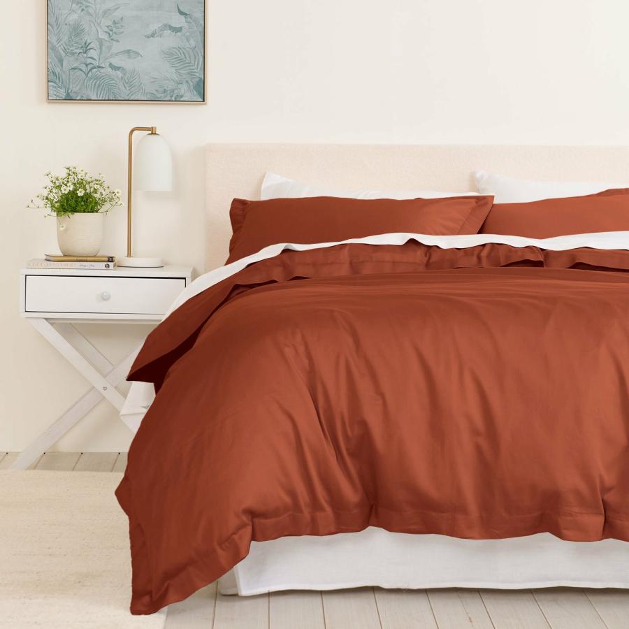 Quilt Covers |   King 1000Tc Bamboo Cotton Quilt Cover Sets – Brown Beddings Quilt Covers