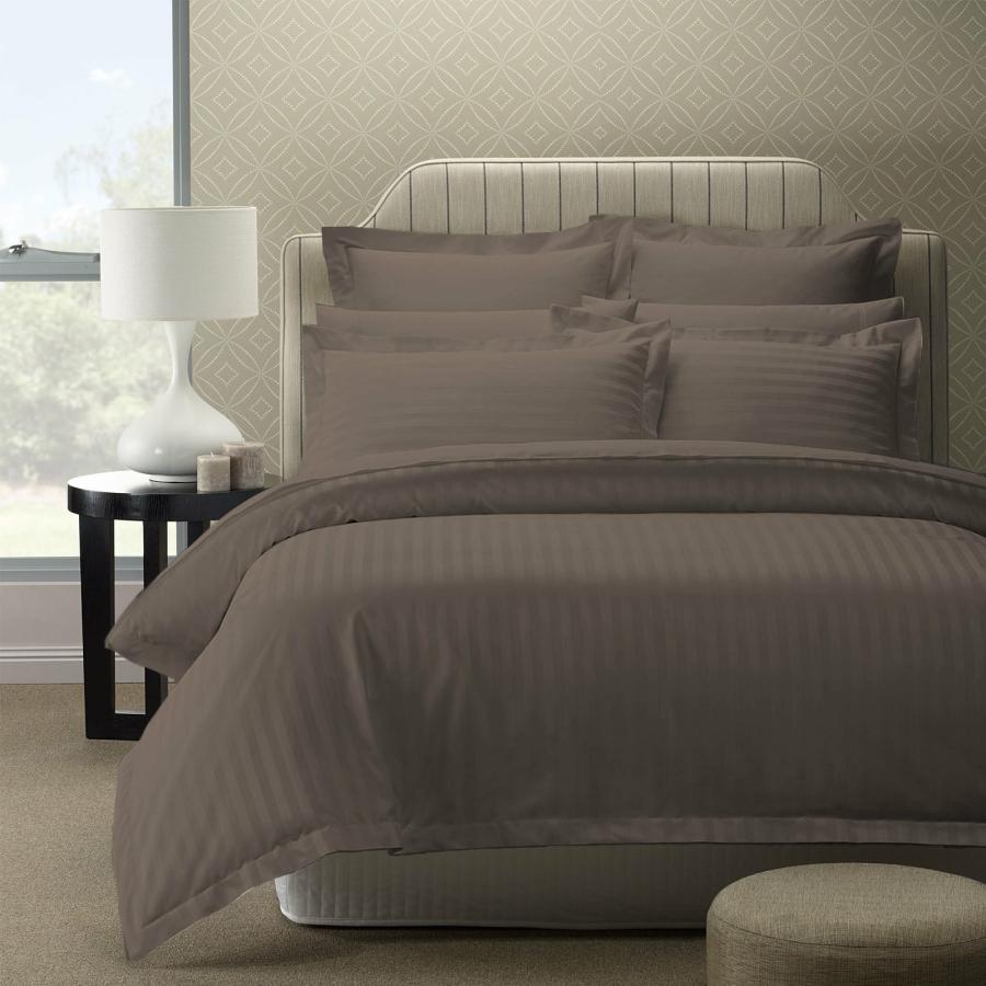 Quilt Covers |   Queen 1200Tc Stripe Cotton Blend Quilt Cover Sets – Grey Beddings Quilt Covers