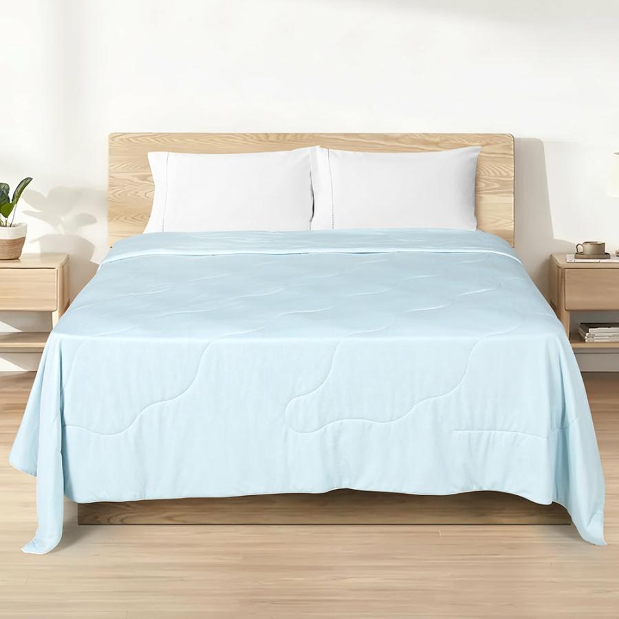 Quilts |   King 130Gsm Cooling Comforter Lightweight Summer Quilt Blanket Cover – Blue Beddings Quilts