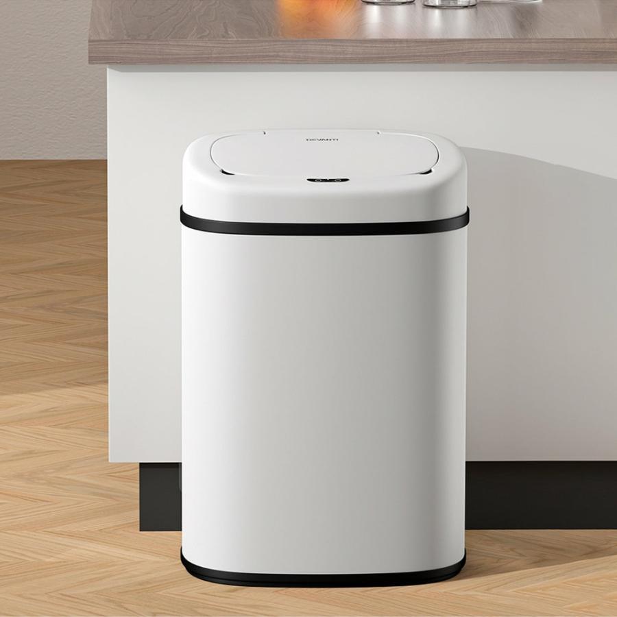 Rubbish Bins |   82L Motion Sensor Bin Rubbish Automatic – White Kitchen & Laundry Rubbish Bins