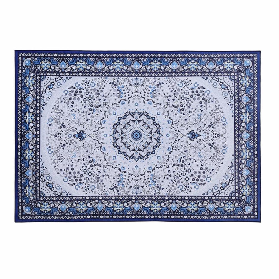 Rugs |   Shahnaz 200X290 Floor Rugs Rug Area Large Modern Carpet Soft Living Room – Blue Rugs Rugs