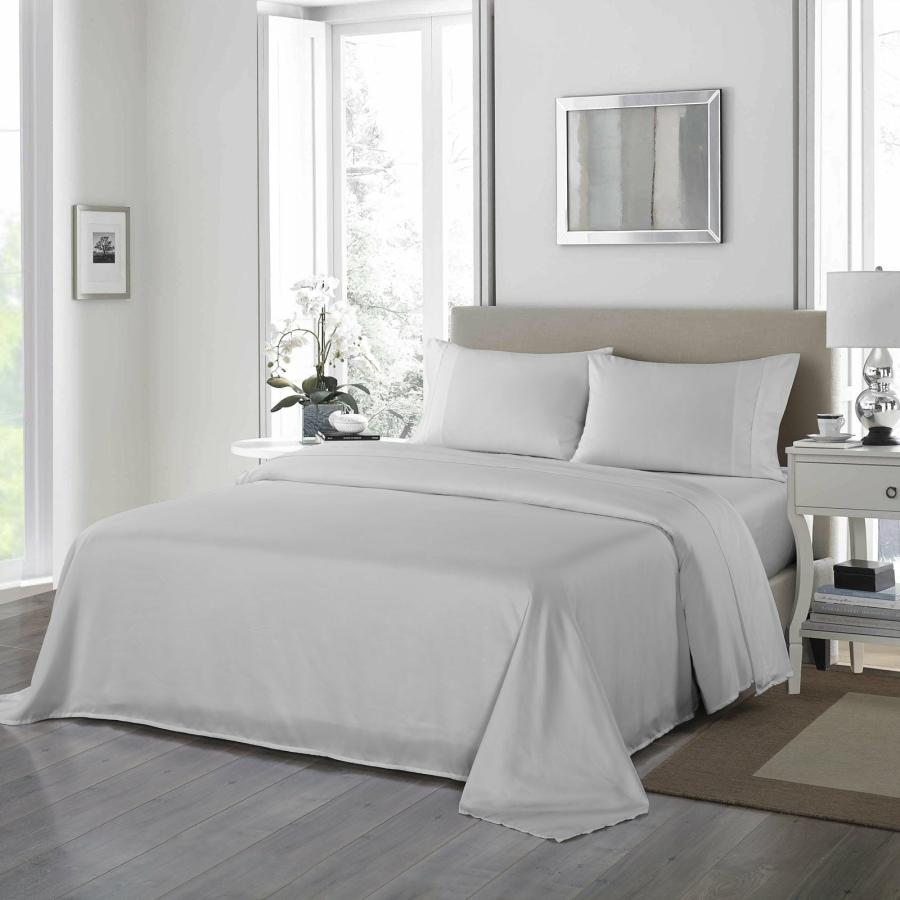 Sheets |   Double 1200Tc Ultrasoft 4Piece Sheet Set – Silver Beddings Sheets