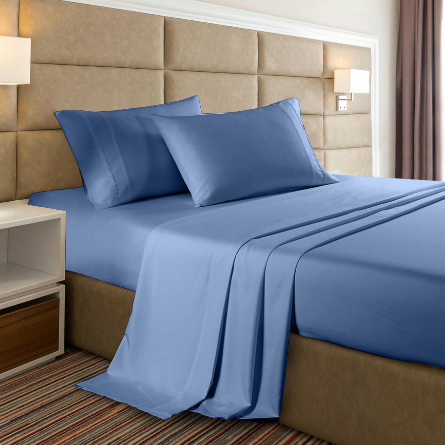 Sheets |   Double 2000Tc Bamboo Cooling Sheet Set – Denim Beddings Sheets