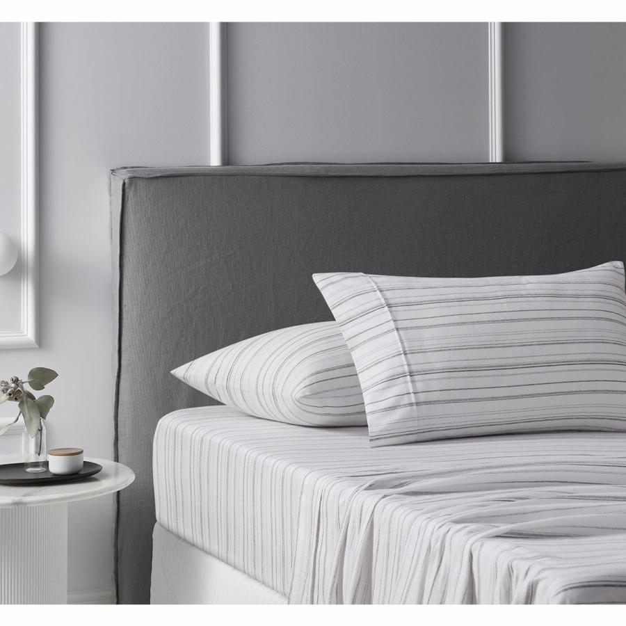 Sheets |   Double Accessorize Cotton Flannelette Sheet Set – Weathered Stripe Double Beddings Sheets