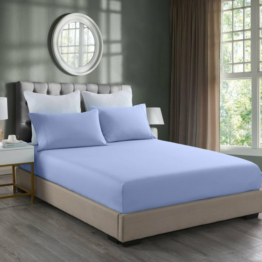 Sheets |   Double Bamboo Cooling 2000Tc 3Piece Combo Set – Light Blue Beddings Sheets