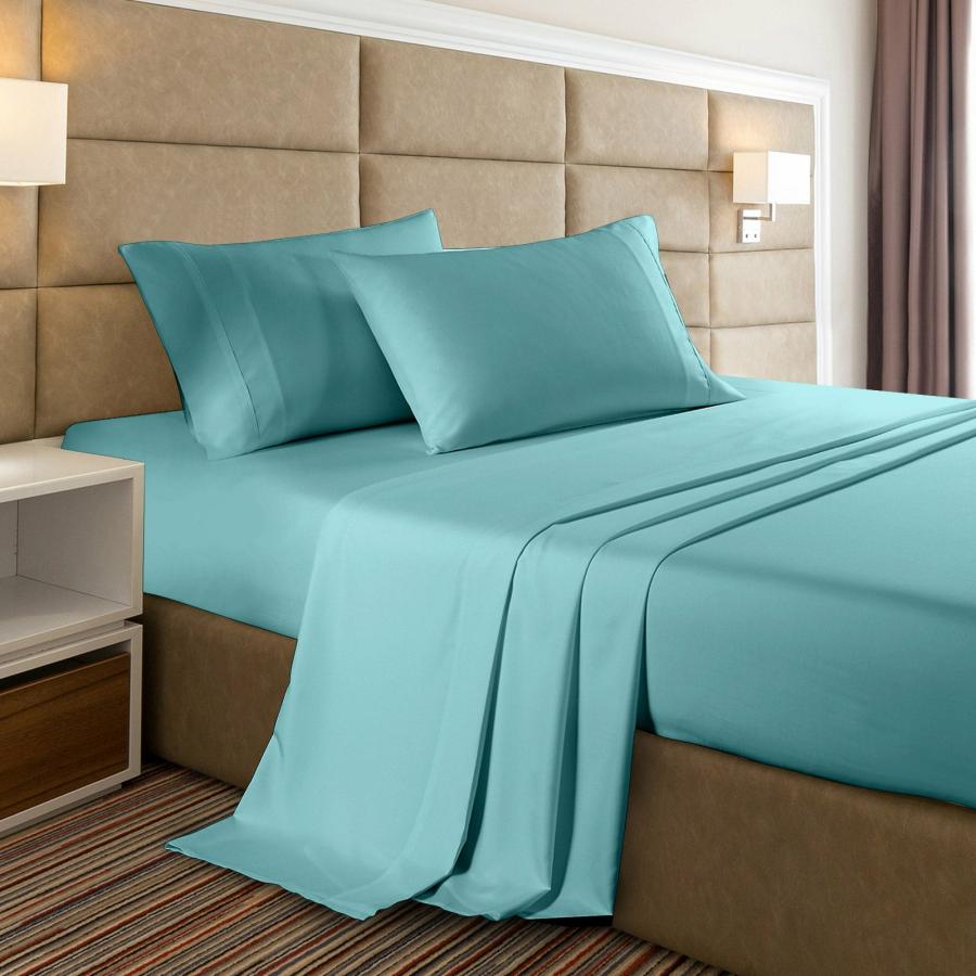 Sheets |   King 2000Tc Bamboo Cooling Sheet Set – Aqua Beddings Sheets