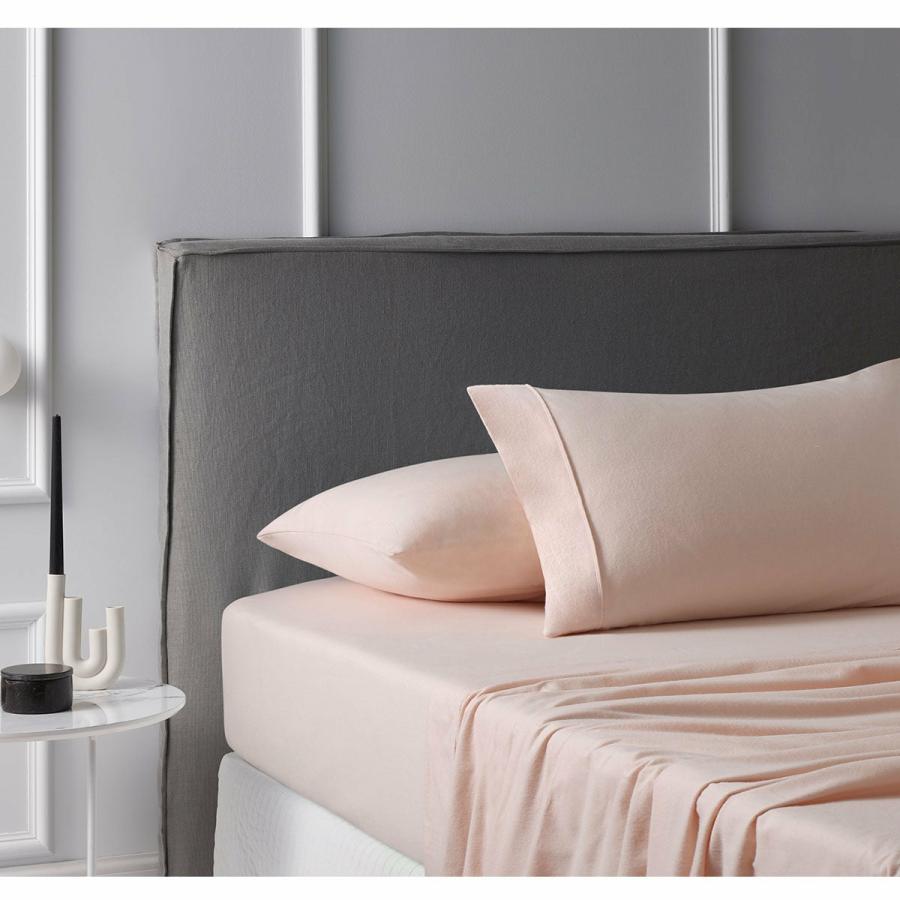 Sheets |   King Accessorize Cotton Flannelette Sheet Set – Blush King Beddings Sheets