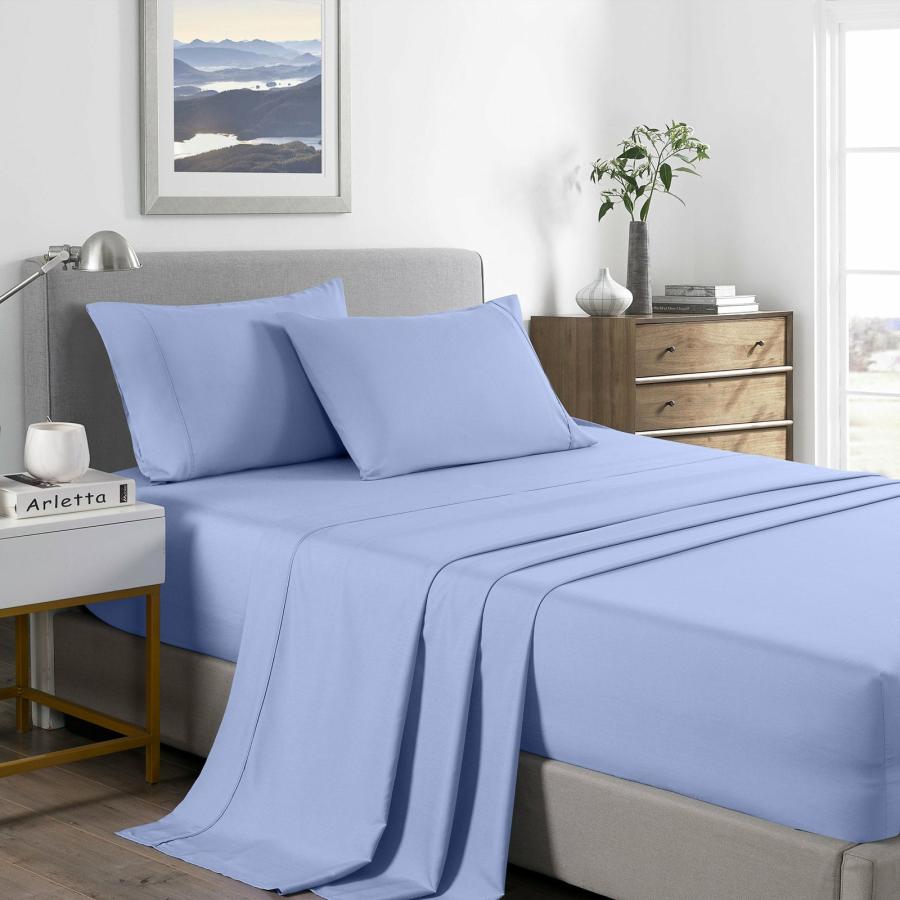 Sheets |   Queen Bamboo Cooling 2000Tc Sheet Set – Light Blue Beddings Sheets