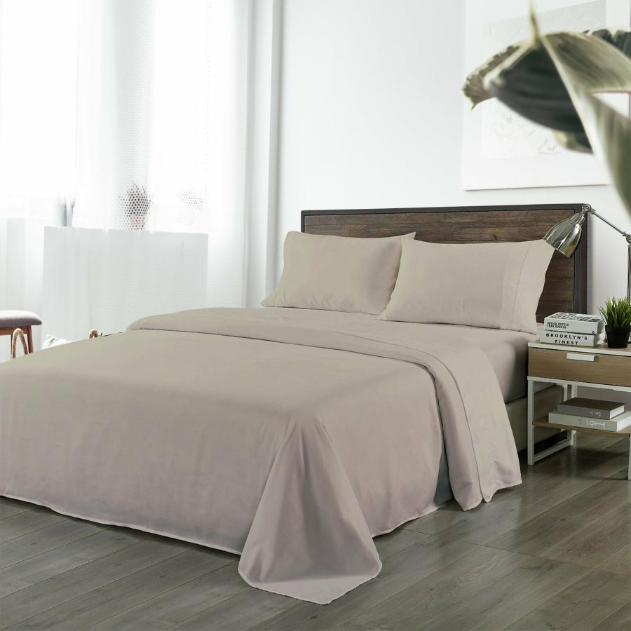 Sheets |   Queen Blended Bamboo Sheet Set Warm – Grey Beddings Sheets