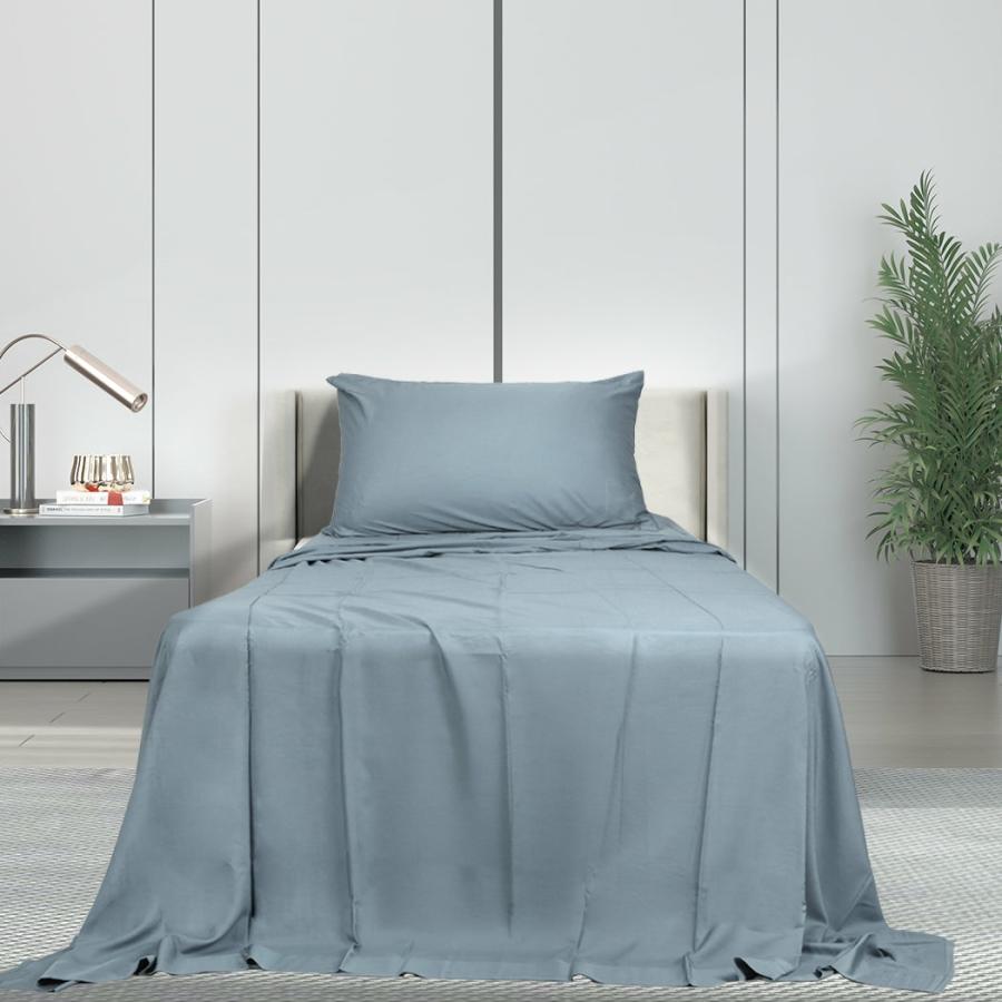 Sheets |   Single 3-Piece 100% Bamboo Bed Sheet Set – Grey Beddings Sheets