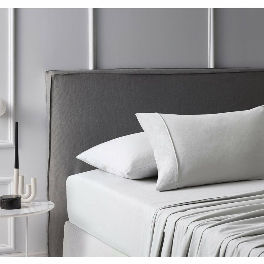 Sheets |   Single Accessorize Cotton Flannelette Sheet Set – Light Grey Single Beddings Sheets