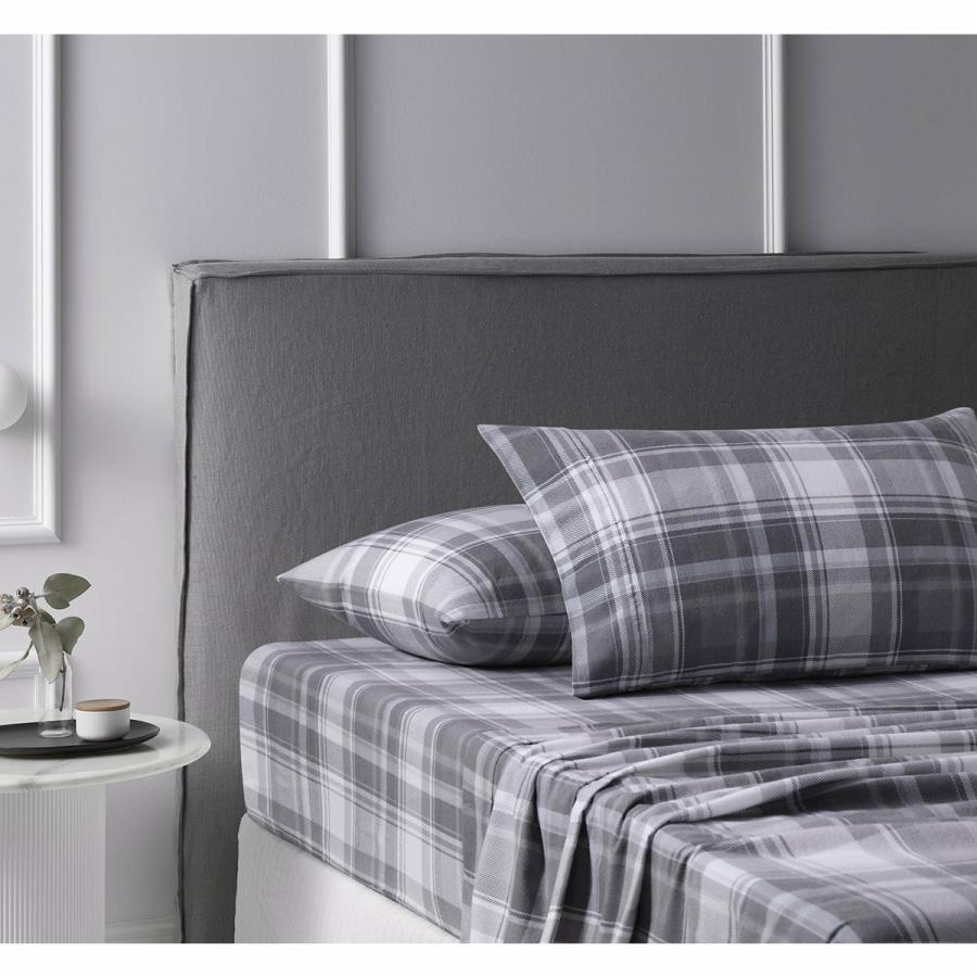 Sheets |   Single Accessorize Cotton Flannelette Sheet Set – Plaid Single Beddings Sheets