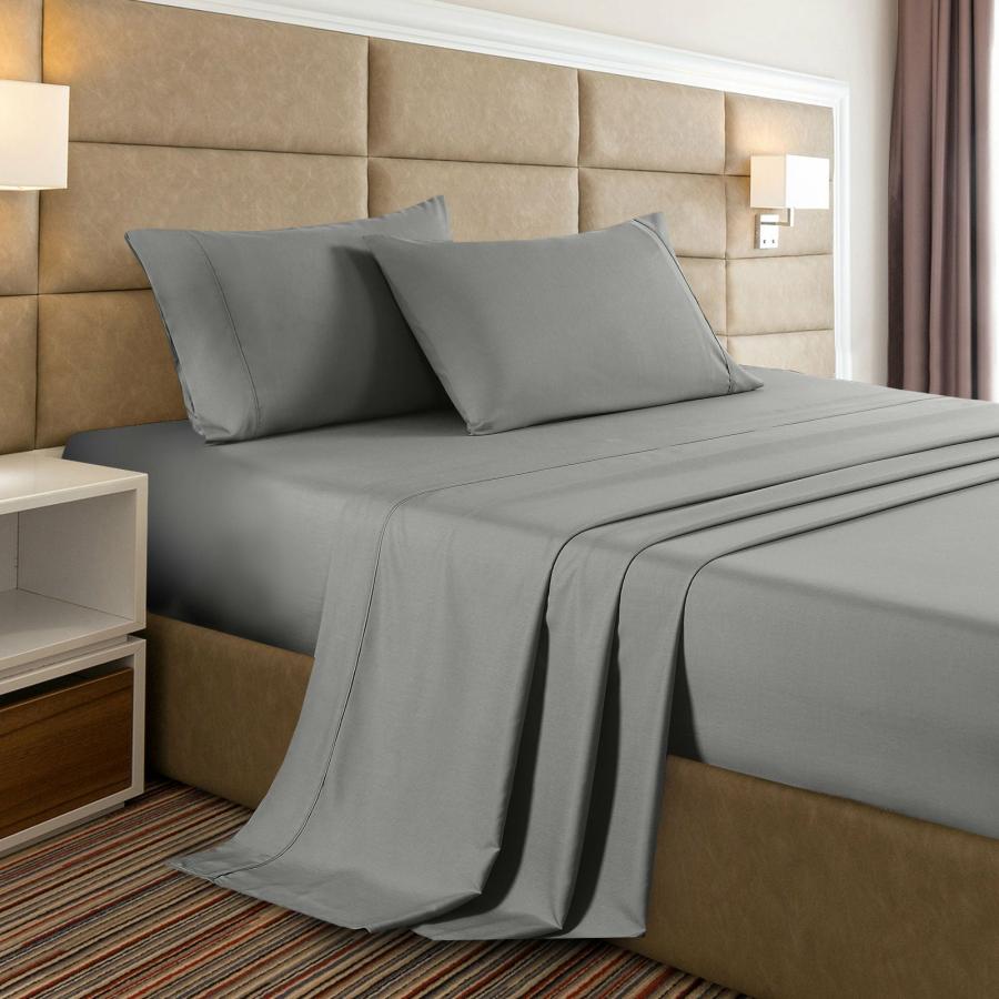 Sheets |   Single Bamboo Cooling 2000 Tc Sheet Set – Cloud Grey Beddings Sheets