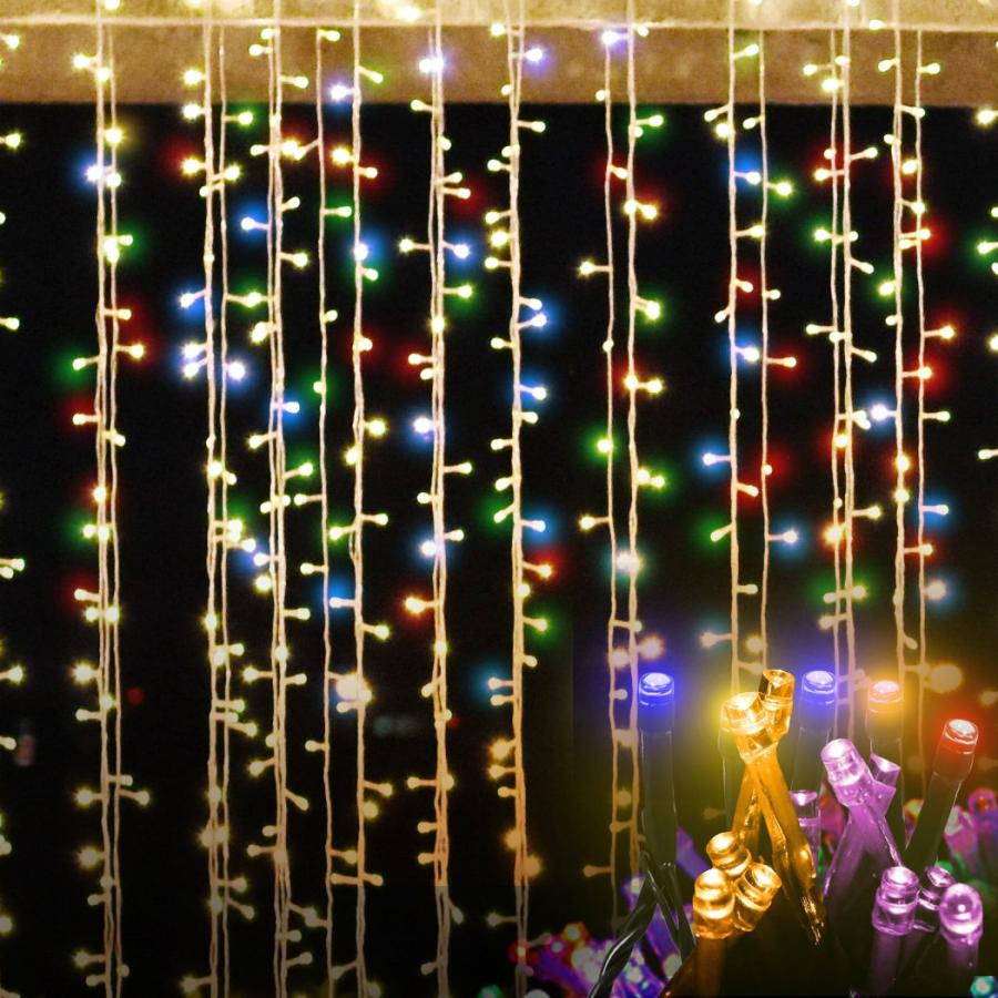 String Lights |   3M X 3M 300 Led Bulbs Curtain Fairy Lights Indoor Outdoor Xmas Garden Party Decor – Multicolour Lights String Lights