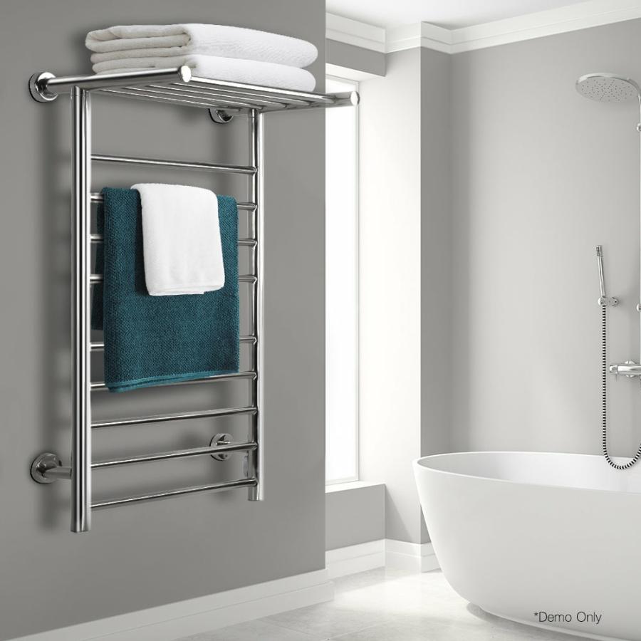 Towel Rails |   Electric Heated Towel Rail Rack 14 Bars Wall Mounted Clothes Dry Warmer Bathroom Towel Rails