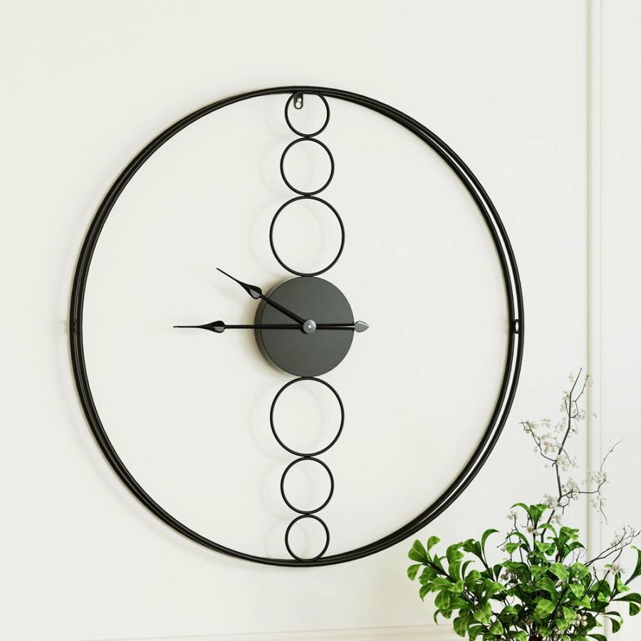 Wall Clocks |   75Cm Wall Clock Large No Numeral Round – Black Home Decor Home Decor