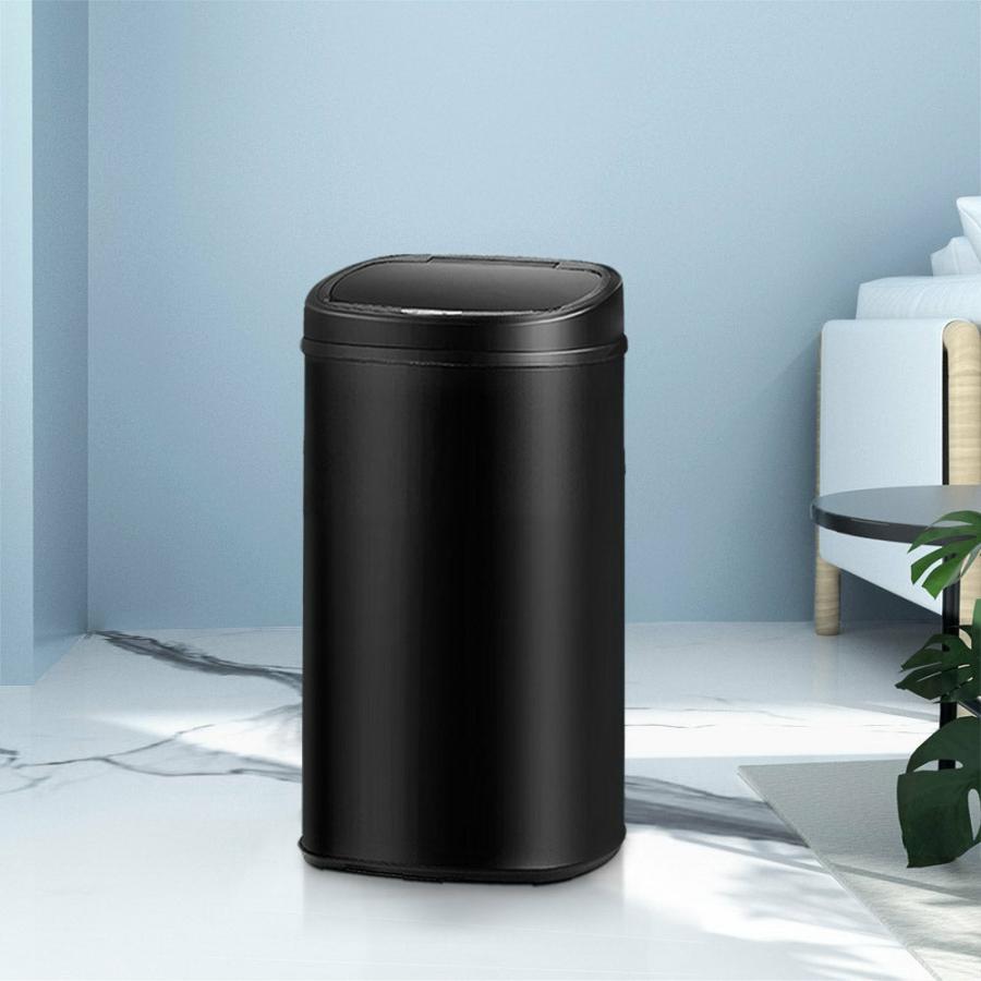 Rubbish Bins |   58L Motion Sensor Rubbish Bin – Black Kitchen & Laundry Rubbish Bins