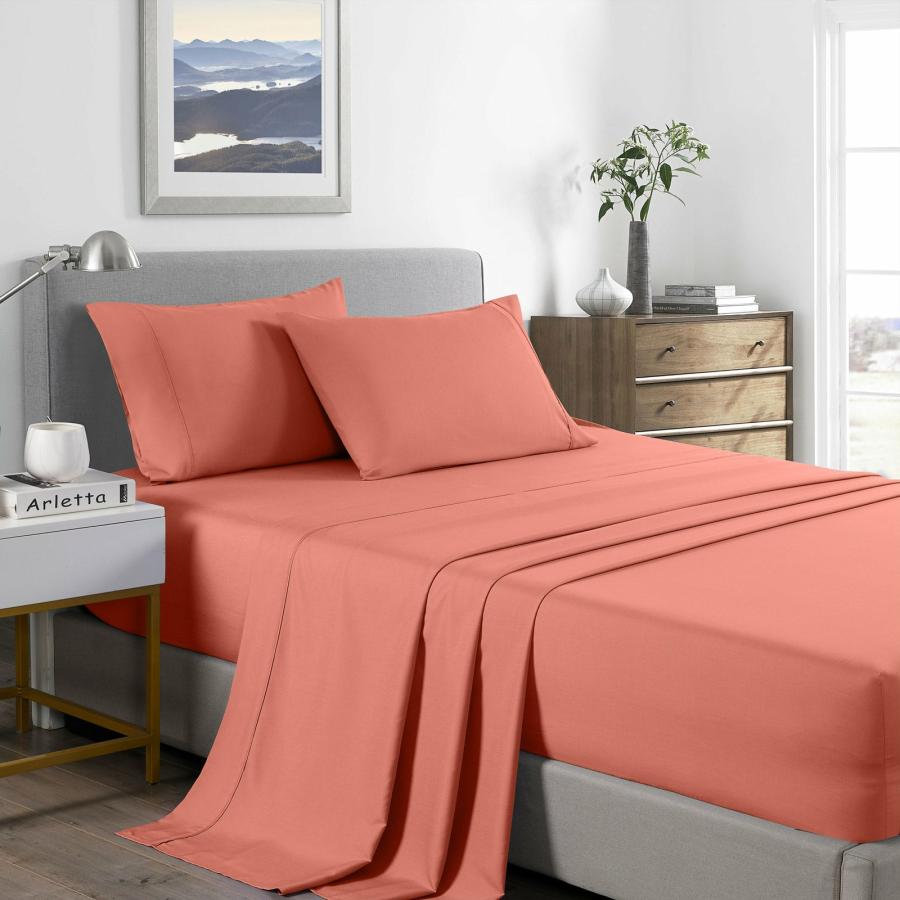 Sheets |   King Bamboo Cooling 2000Tc Sheet Set – Peach Beddings Sheets