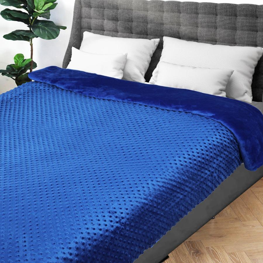 Blankets |   Whalen Weighted Soft Blanket Cover Single – Blue Beddings Blankets