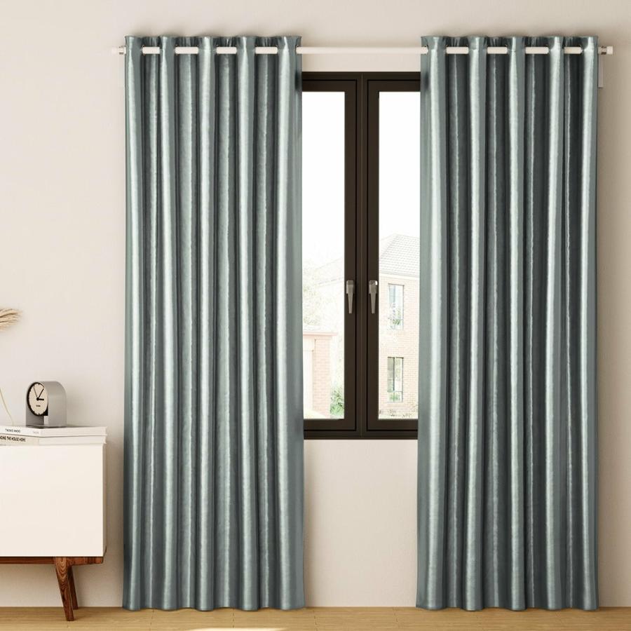 Curtain |   Set Of 2 Blockout Curtains Blackout Window Curtain Eyelet 140X230Cm Grey Shine Curtain Curtain