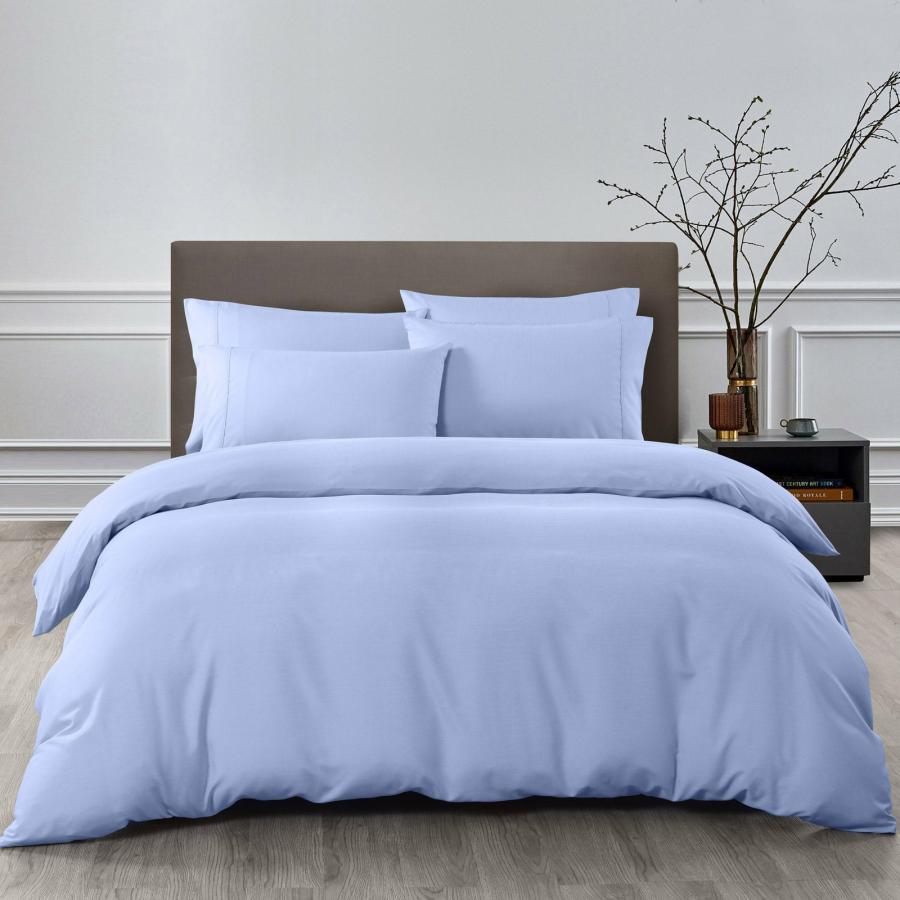 Quilt Covers |   King 2000Tc Bamboo Cooling Quilt Cover Set – Light Blue Beddings Quilt Covers